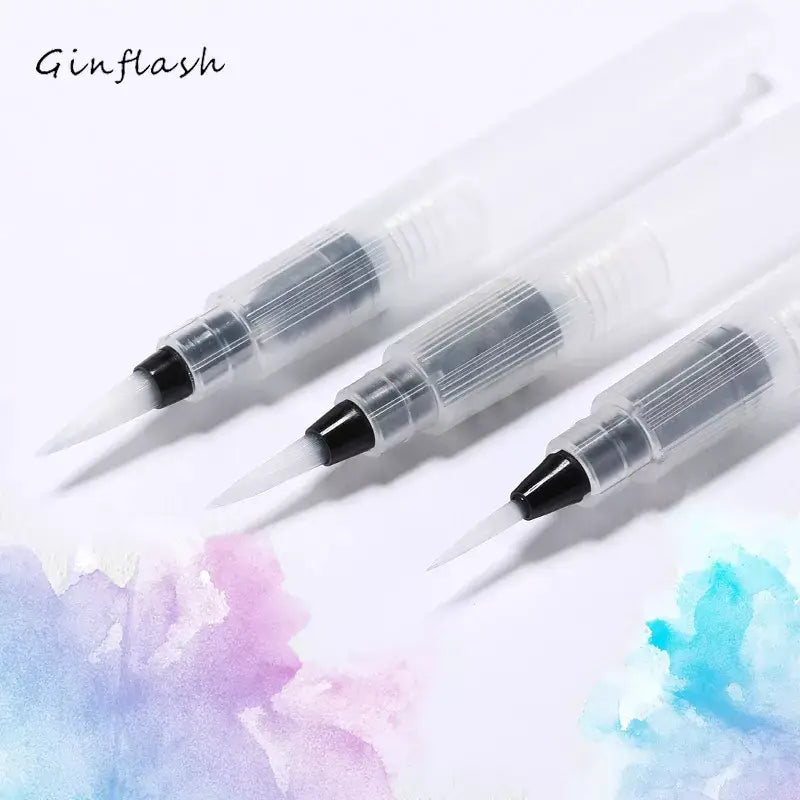 Ginflash Refillable Paint brush Water Ink Pen Color soft