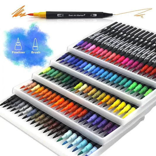Watercolor Art Markers Brush Pen Dual Tip