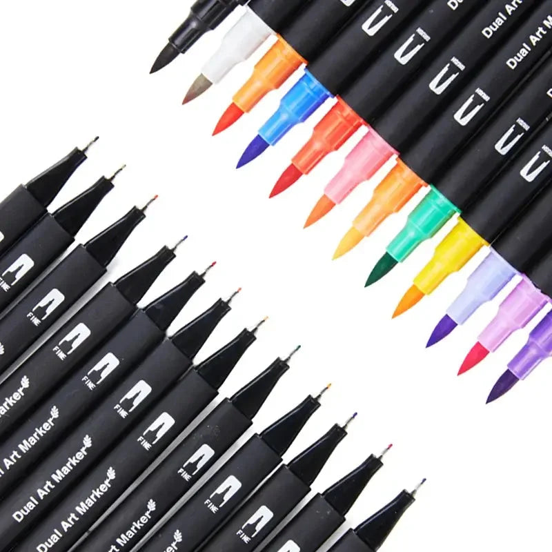 Watercolor Art Markers Brush Pen Dual Tip