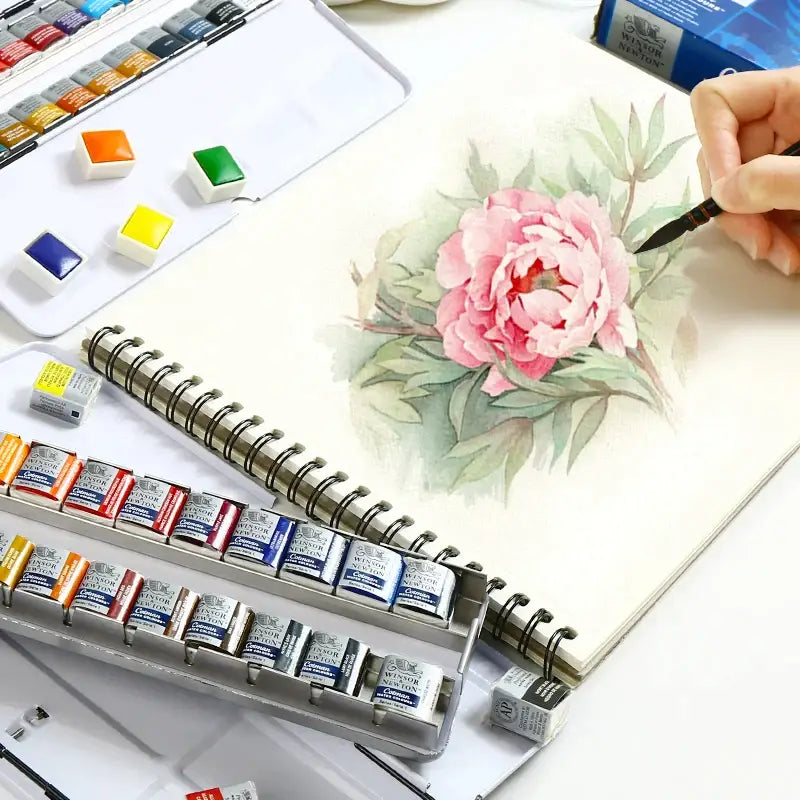 Winsor Newton Cotman Solid Watercolor Paint 24 Half Palette