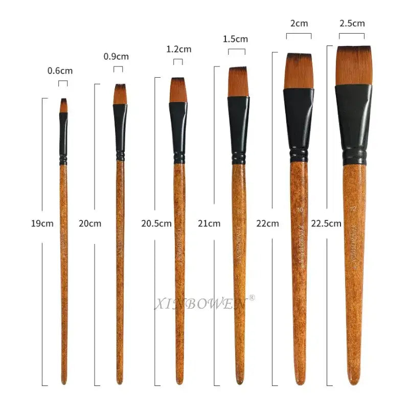 Wood Grain Nylon Paint Brush