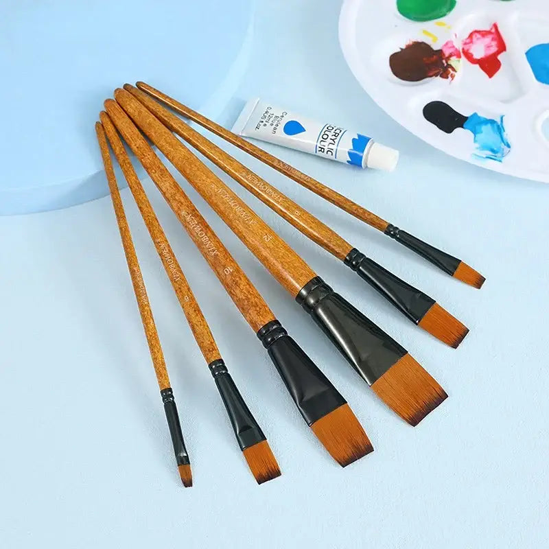 Wood Grain Nylon Paint Brush