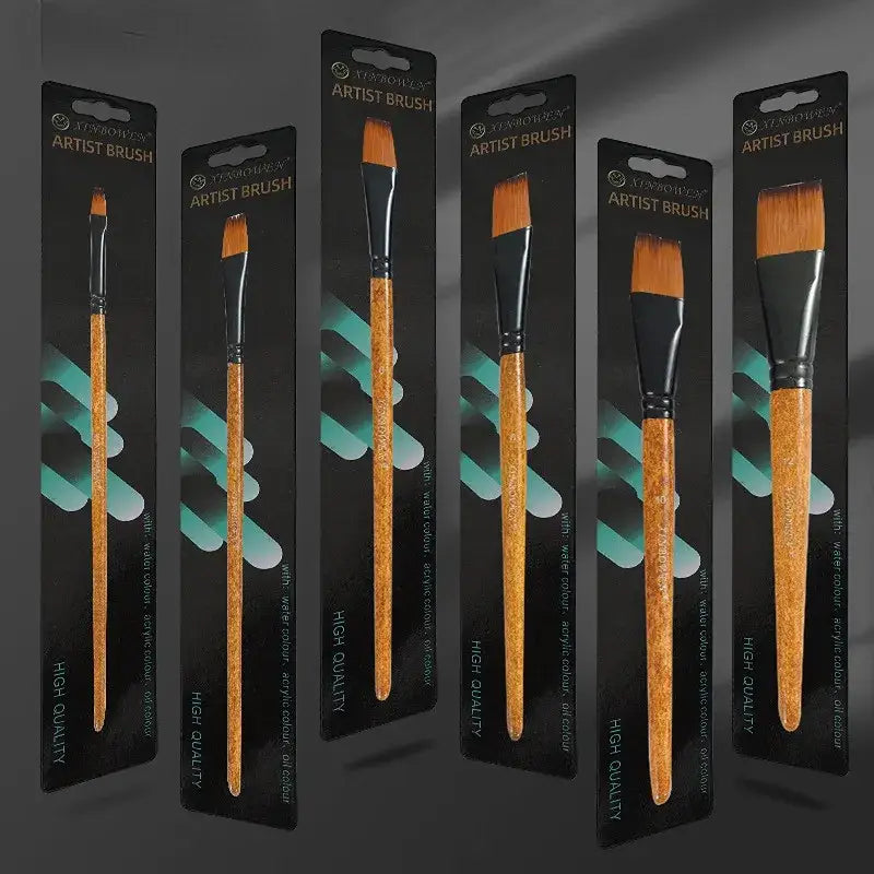 Wood Grain Nylon Paint Brush